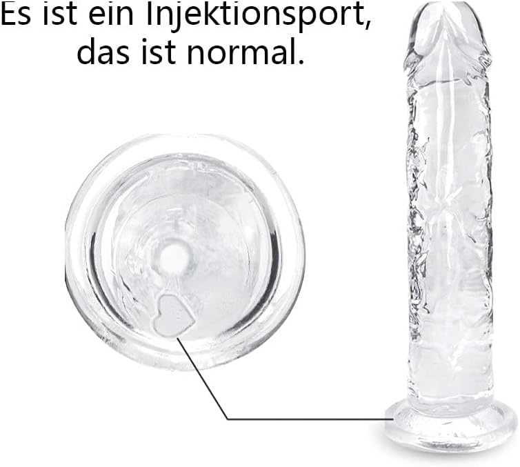 18cm Kleiner Penis Dildo für Frauen, Weicher Realistischer Anfänger Sexspielzeug Gelee Dildo mit Sauger für Damen Paare Erwachsene Sex Spielzeug & Spiele