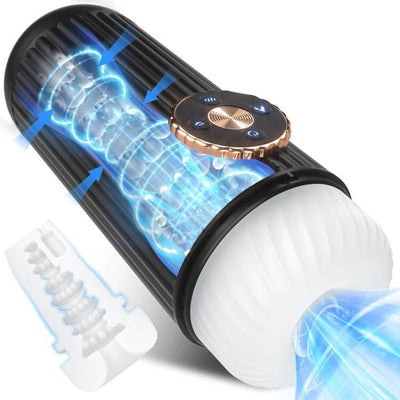 Elektrischer Masturbator Cup, Masturbieren für Männer mit 3 Saugmodi 7 Modi Teleskopfunktion, Sex Spielzeug für die Männer, Masturbieren für Männer, Taschenmuschi Penis Masturbatoren