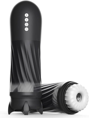 Masturbieren für Männer Elektrischer Masturbator, Sex Spielzeug für die Männer mit 3 Verdrehung & 5 Teleskopfunktion Vibratiosmodi, 3D Realistisch Vagina Heizung Masturbatoren Taschenmuschi Sex Toys