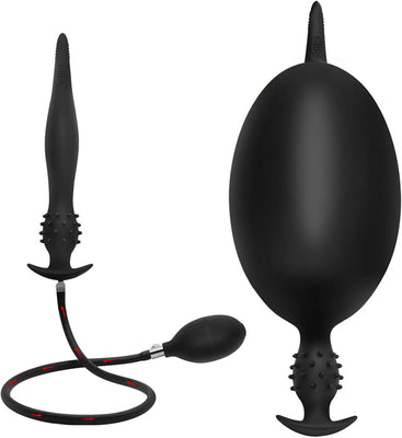 26cm Superlang Aufblasbar Analplug mit Pumpe,Verstellbar Riesen Dildo Butt Plug,Analkugeln Anal Spreizer SM Sexspielzeug Extreme Paare Frauen Männer