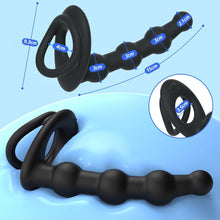 Laden Sie das Bild in den Galerie-Viewer, Penisring Anal Vibrator mit Fernbedienung Silikon Cockring Analkugeln 10 Vibrationsmodi Penis Ring Stimulator Anal Dildo Butt Plug Extreme Sexspielzeuge für Männer Frauen und Paare