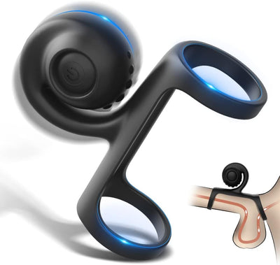 Penis Ring Vibratoren für Langwährende Erektion und Klitoris Stimulation mit 10 Vibrationsmodi Silikon Vibrierender Hodenring Penisring Massagegerät Erotisches Sex Spielzeug für Männer