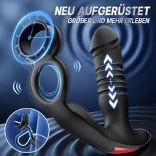 Laden Sie das Bild in den Galerie-Viewer, 3 in1 Penisring Analvibratoren Prostata Stimulation mit 7 Stoßfunktion 7 Vibrationsmodi