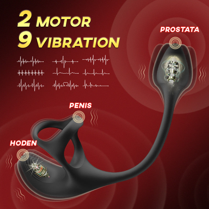 Anal Plug kugelförmiger Vibrationsstimulator mit Penisringe