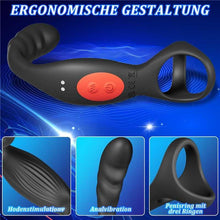 Laden Sie das Bild in den Galerie-Viewer, nal Vibrator Prostata Stimulation Männer mit Penisring Sex Spielzeug für die Männer Anal Dildo Analplug Analvibratoren für Mann Anal Plug Vibratorensets für Männer mit 9 Vibrationsmodi Sex Toys