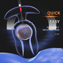Laden Sie das Bild in den Galerie-Viewer, Aufblasbarer Analplug mit 10 Vibrationsmodi Vibrator Anal Dildo Riesige Butt Plug Anal Expansion Sex Spielzeug Männlichen Prostata-massagegerät anal vibrator
