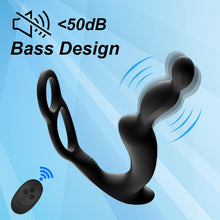 Laden Sie das Bild in den Galerie-Viewer, 3 Motoren Analvibratoren für Mann Prostata Stimulation mit Penisring Anal Plug Sexspielzeug Vibrator Dildo Vibratoren Silikon Sex Toy Sex Spielzeug für die Männer Frau