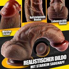 Laden Sie das Bild in den Galerie-Viewer, 6cm dicker Realistischer Dildo groß für G-Punkt-Stimulation mit spezieller Kurve 20cm Silikon dildos mit Starkem Saugnapf Penis Analdildo realistische dildos Sexspielzeug für Frauen und Männer