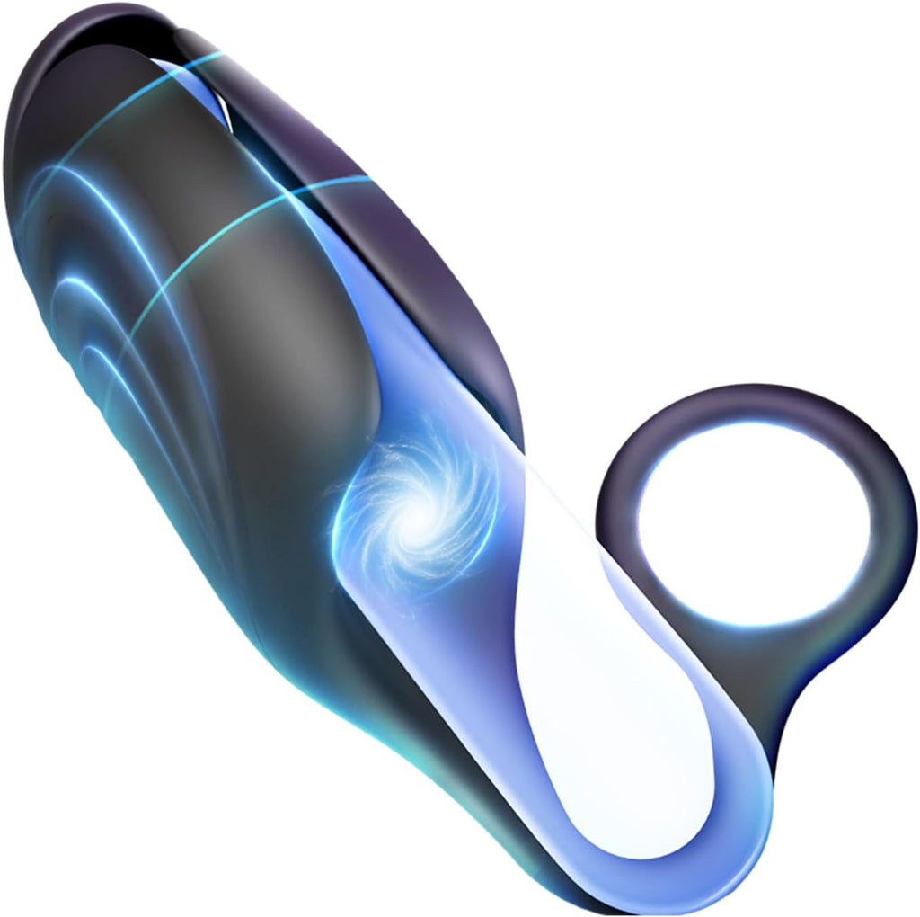 Elektrische Penis Trainer mit 5 Elektroschock-Modi und 10 Vibrationen Silikon Vibrator Masturbator Penis Stimulator Masturbieren Eichelstimulator Penistrainer Sex Spielzeug für Männer Paare