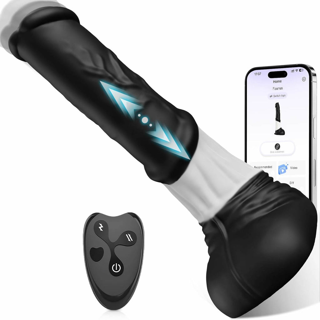 Fantasy Pferd Anal Dildo 5 cm Durchmesser Analvibratoren für Mann Frau, Vibrator Sex Spielzeug für die Frau Männer, 30CM Knoten Analplug Dilatatoren XXL Analvibratoren mit 7 kraftvolle Stoßfunktion