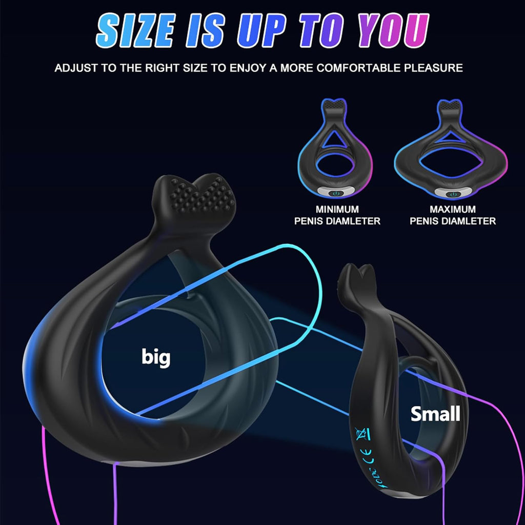 Vibrierender Penisring, Sexspielzeug für Männer und Paare, flexibler Penisring-Vibrator aus Silikon mit 9 leistungsstarken Einstellungen zur Stimulation von Klitoris und Hoden