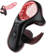 Laden Sie das Bild in den Galerie-Viewer, Penisring Vibrator mit 360° Verstellbarem Perlen-Klitorisstimulator, Sex Spielzeug für die Paare Männer Frauen, Cockring Penis Ring Sex Toys, Erotisches Sexspielzeug für Paare Mann Extrem Sex