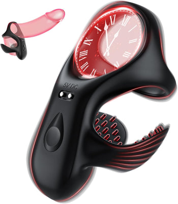 Penisring Vibrator mit 360° Verstellbarem Perlen-Klitorisstimulator, Sex Spielzeug für die Paare Männer Frauen, Cockring Penis Ring Sex Toys, Erotisches Sexspielzeug für Paare Mann Extrem Sex