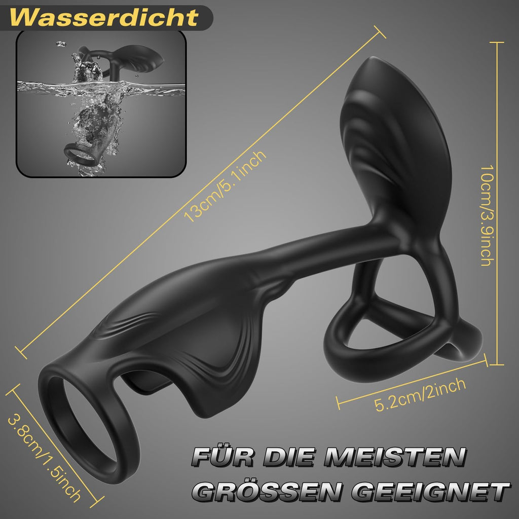 APP Penisring Set Sex Spielzeug für die Männer, 9 Vibrationsmodi Penis Vibrator Massagegerät, Penis Ring Cockringe Erotik Sexspielzeug für Paare Extrem Sex, Cockring Hodenringe Erotisches für Klitoris