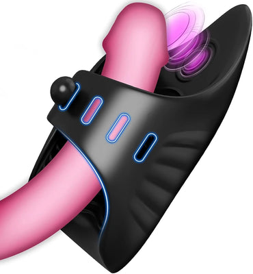 Silikon Elektrische Penis Trainer Vibrator für Männlicher Solo Masturbieren Einstellbare Größe Eichel Stimulator mit 10 Vibrationen Tappingmodi Masturbator Cup Sex Spielzeug für Männer Paare
