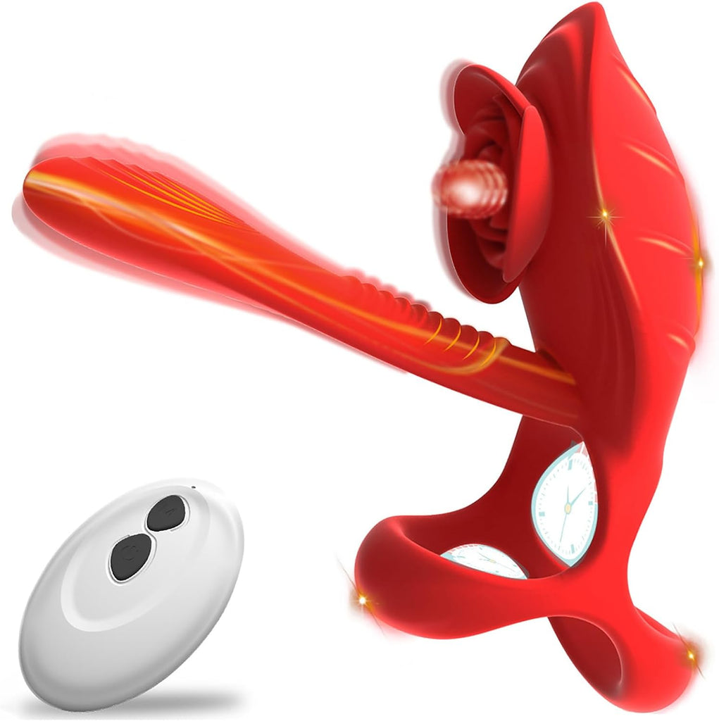 Buntune Vibrierender Cockring Sexspielzeug für die Männer Paare Silikon Penisring Vibratoren mit Klitoris Stimulator und 10 Vibrationsmodi Fernbedienung Paarvibrator Penis Ring