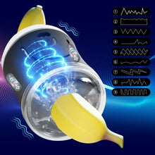 Laden Sie das Bild in den Galerie-Viewer, Roluck Elektrische Cup-Masturbatoren, Masturbieren für Männer Sex Spielzeug mit 9 Vibrationsmodi, Handfrei Männer Sex Sexspielzeug ABS + TPE-Material Masturbator Penis Trainingsgerät Masturbation