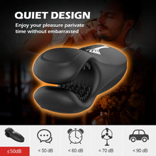 Laden Sie das Bild in den Galerie-Viewer, Zusammendrückbarer männlicher Masturbator-Penis-Vibrator-Trainer mit 10 Vibrationen 10 Beißmodi Silikon-Penismassagegerät Stroker, männlicher Vibrator verlängert die Ausdauer Sex Spielzeug