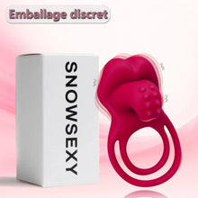 Laden Sie das Bild in den Galerie-Viewer, Penisring Vibrator mit Klitoris Stimulator Penisring Vibration Paarvibrator für Paare Penis-Vibrator Sexspielzeug für Paare zu Zweit Penis Ring Vibratoren Klitoris Sex Spielzeug mit 10 Vibrationsmodi