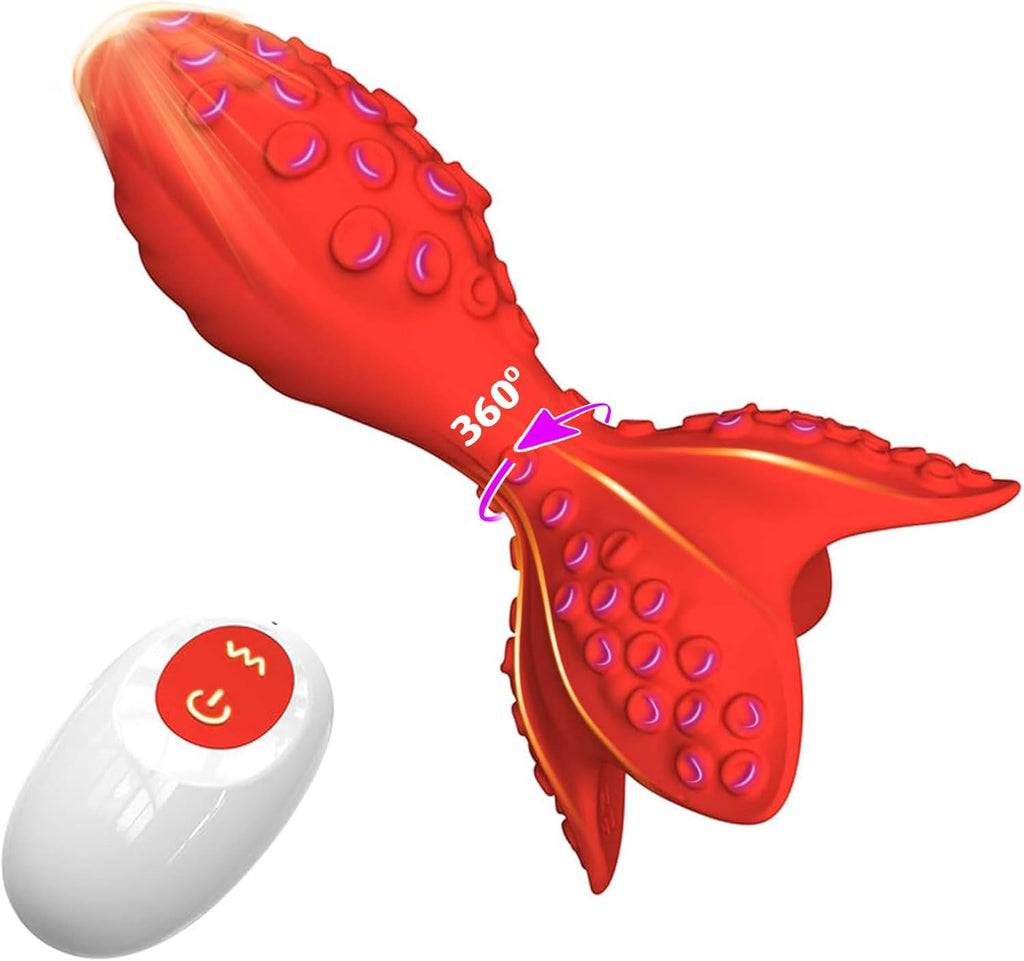 Oktopus Analvibrator Prostata Vibrator mit 7 Vibrationsmodi und 7 360°Rotationsmodi Prostata Stimulation Männer mit Fernbedienung Analvibrator Buttplug Analplug Sex Spielzeug die Männer Paare