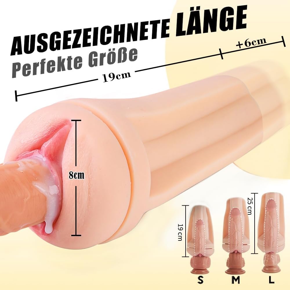 Elektrischer Masturbator mit 5 Saugmodi 10 Vibrationsmodi Sex Spielzeug für die Männer solo Masturbieren für Männer blowjob Männer Taschenmuschi 20cm lang realistische masturbatoren Vagina Pussy