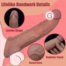 Laden Sie das Bild in den Galerie-Viewer, 8 Inch Vibrating Penis Sleeve with 10 Vibration Modes