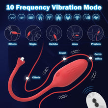 Laden Sie das Bild in den Galerie-Viewer, Penisring Vibrator Sex Spielzeug 2 in 1 Abnehmbar G-Punkt Penisringe Vibrator mit 10 * 10 Vibrationsmodi Prostata Stimulation Analvibratoren Penis Ring Erotik Sextoysets für Paare extrem sex