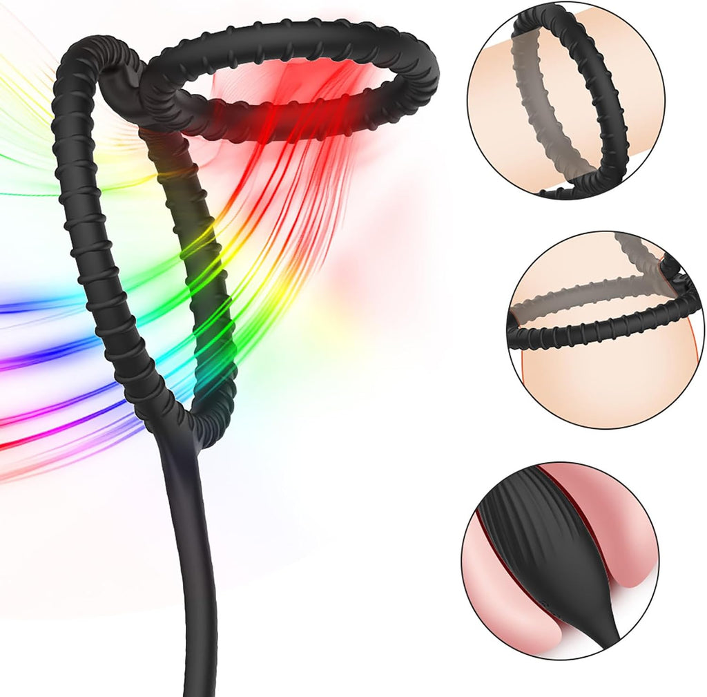 Prostata Massagegerät Analvibratoren mit Penisring für Mann mit 10 Vibrationsmodi Penis Stimulation Vibrator Anal Butt Plug mit Fernbedienung Analdildo Vibration Sexspielzeug für Männer Frauen