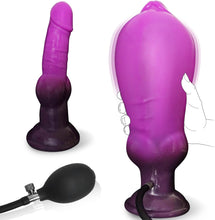 Laden Sie das Bild in den Galerie-Viewer, Anal Dildo Groß Monster Aufblasbar Fantasy Dildo Knot Dog Inflatable BDSM Analdildos Anal Toy XXL Dildos Pump Analdehner Fetisch Analplug Sex Spielzeug für die Männer Frauen Paare