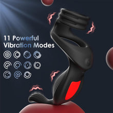 Laden Sie das Bild in den Galerie-Viewer, Vibrating Cock Ring Anal Plug - Sex Toys for Men Adult Toy Penis Ring with 11 Vibrators Modes, Vibrating Butt Plug Prostate Massager Male Sex Toy, Remote Control Vibrator Prostate Toy Lesbian Sex Toys