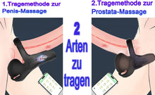 Laden Sie das Bild in den Galerie-Viewer, Vibrator Cockringe Extrem Silikon Penisring Vibratoren mit Hoden Vibrierende Cockring für Männer mit 10 Vibrationmodis für Penis Sex Spielzeug für die Männer Stimulation Sex Toy