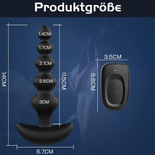 Laden Sie das Bild in den Galerie-Viewer, Wakelust Analplug Anfänger Analvibratoren 16 Vibrationsmodus Mit Fernbedienung und 5 Anders Größen Analkugeln, Sexspielzeug Für Paare Frauen Männer Buttplug G-Punkt Prostata Stimulator Massagegerät
