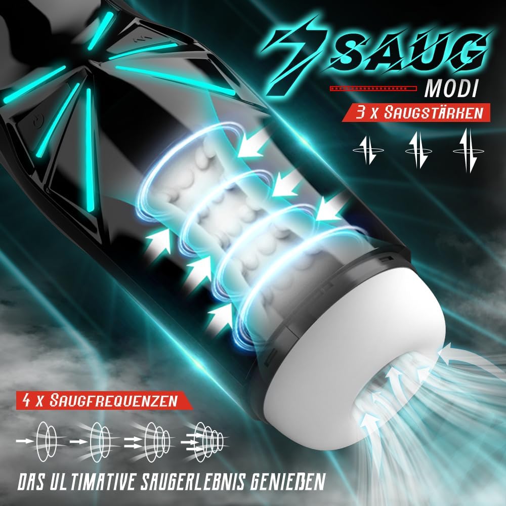 Elektrischer Masturbator Sex spielzeug für die männer mit 7 Saugmodi & 10 Vibrationsmodi Blowjob mit 6 Luftlöcher Masturbieren für männer Masturbatoren mit 3D Vagina Pussy Taschenmuschi Sexspielzeug