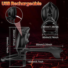 Laden Sie das Bild in den Galerie-Viewer, Prostata Vibrator APP Steuerung Silikon Penisring Vibratoren Cockring Erotisches Sexspielzeug, Mit 10 Vibrationsmodi Cockring Penistrainer Massagegerät Hodenring-Vibrator für Männer Solo