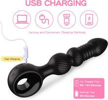 Laden Sie das Bild in den Galerie-Viewer, Analvibratoren für Mann, Wordone Analplug für Männer mit 10 Vibrationen&amp;7 Stoßbewegungen, Buttplug Prostata Stimulation Sex Spielzeug für die Männer, Analspielzeug-Analplug# für Frauen Paare