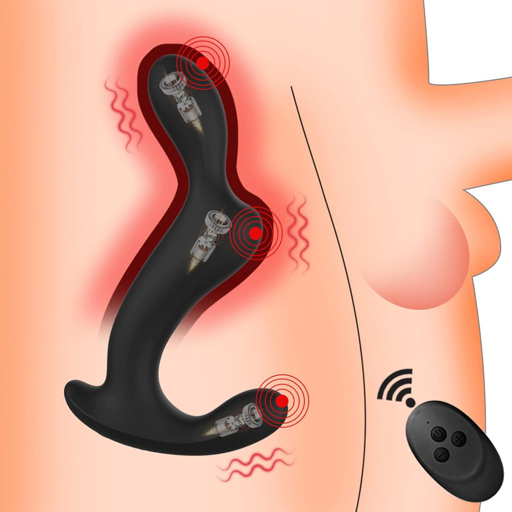 3 Motoren Analvibratoren für Mann Prostata Stimulation Anal Plug Sexspielzeug Vibrator Dildo Vibratoren Silikon Sex Toy IPX7 Wasserdicht USB Ladekabel Sex Spielzeug für die Männer Frau