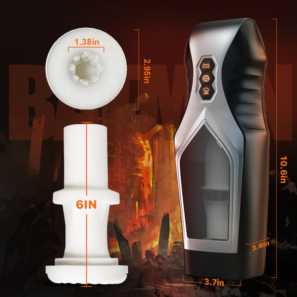 7 Thursting & Vibrating mit riesigem sichtbarem Fenster Oral Male Masturbator