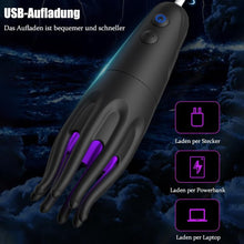 Laden Sie das Bild in den Galerie-Viewer, Elektro Schock Penis Trainer Vibrator mit 10 Vibrationsmodi &amp; 6 Elektrostimulation