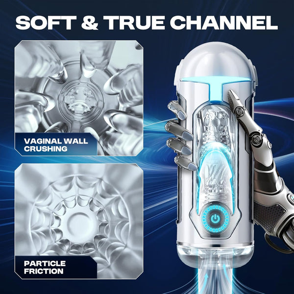 Automatischer Masturbatoren Penis Stroker Blowjob mit 10 Vibrations & Saug und Heizmodi