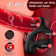 Laden Sie das Bild in den Galerie-Viewer, Penisring Vibrator mit 360° Verstellbarem Perlen-Klitorisstimulator, Sex Spielzeug für die Paare Männer Frauen, Cockring Penis Ring Sex Toys, Erotisches Sexspielzeug für Paare Mann Extrem Sex