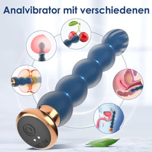 Laden Sie das Bild in den Galerie-Viewer, Analvibratoren Anfänger Analplug# für Männer und Frauen, Silikon Analkugeln Butt plug mit 10 Vibrationmodi Fernbedienung Sexspielzeug Prostate Stimulation Massager für Parre Extrem Sex