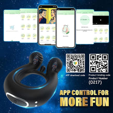 Laden Sie das Bild in den Galerie-Viewer, Vibrator mit APP-Steuerung Silikon Cockring für Penis/Hoden Stimulation, 3 IN 1 MULTIFUNKTIONALES DESIGN, 9 Vibrationsmodi, Wasserdichter Hodenringe Paarvibrator Sexspielzeug für Männer