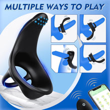 Laden Sie das Bild in den Galerie-Viewer, Eherson Penisring Vibrator, Penisringe Sex Spielzeug für Paare mit 9 Vibrationsmodi für Penis Hoden Perineum, Penis Ring zur Potenzsteigerung,Cockring Sex Spielzeug für die Männer Sexspielzeug