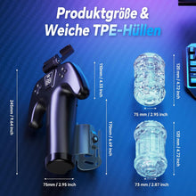 Laden Sie das Bild in den Galerie-Viewer, Masturbator Mann mit Handyhalter &amp; Doppelseitigen Tasten, 5 Schubmodi, 1-10 cm Stoßweg, Masturbator Männer Sex Sexspielzeug Masturbatoren