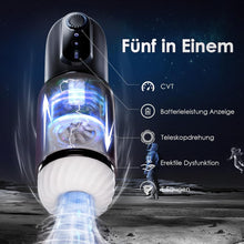 Laden Sie das Bild in den Galerie-Viewer, Masturbieren für Männer Elektrisch, Sex Spielzeug für Die Männer mit 5 Teleskop Rotation &amp; 5 Saugmodi, Stufenloses Getriebe CVT Taschenmuschi Masturbator Penis Masturbatore