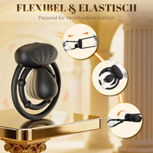 Laden Sie das Bild in den Galerie-Viewer, Penisring Vibrator mit 360° Verstellbar Klitorisstimulation, Verzögerter Doppel Penis Ring Sex Spielzeug für die Paare Männer Frau, Penisringe Erotisches Sexspielzeug für Paare Extrem Sex Toys