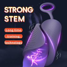 Laden Sie das Bild in den Galerie-Viewer, Elektrischer Masturbator Penistrainer Vibrator 10 Vibrationen Einstellbare Größe Automatische Masturbator Cup Penisring Masturbatoren Mann Männer Eichel Stimulator Silikon Sexspielzeug Männer