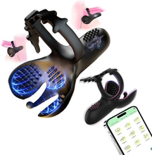 Laden Sie das Bild in den Galerie-Viewer, Vibrator Cockringe Extrem Silikon Penisring Vibratoren mit Hoden Vibrierende Cockring für Männer mit 10 Vibrationmodis für Penis Sex Spielzeug für die Männer Stimulation Sex Toy