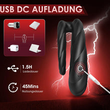 Laden Sie das Bild in den Galerie-Viewer, Penisring Vibrator, Sex Spielzeug für die Männer Penis Ring mit 10 Vibrationsmodi, Dual Penisringe Sextoysets für Paare Einstellbare Größe