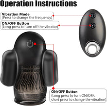 Laden Sie das Bild in den Galerie-Viewer, PINTLE Penis Vibrator Elektrischer Masturbator Cup mit 10 Vibrationsmodi, Fernbedienung und 360° Umwickeln Stimulation Eichelmassage Training Masturbation Masturbieren Sex Spielzeug für die Männer